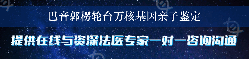 巴音郭楞轮台万核基因亲子鉴定